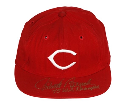 1970-75 Johnny Bench Game Worn and Signed Cincinnati Reds Cap (MEARS)